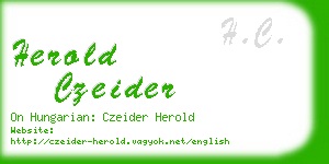herold czeider business card
